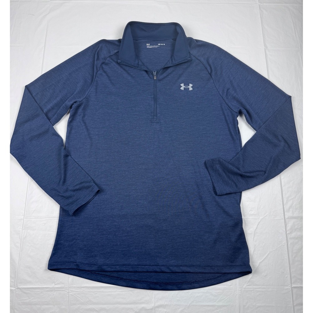 Under Armour Mens Tech 2.0 1/4 Zip Navy Blue Heather Pullover Medium MD